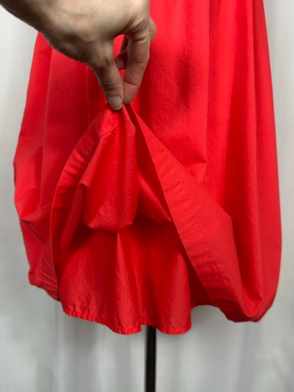 Abound Red Puff Sleeve Babydoll Mini Dress Juniors Medium Empire Coquette Twee - Picture 5 of 7
